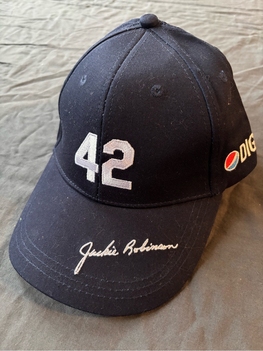 Jackie Robinson 42 and Detroit Tigers Cap with Pepsi Logo